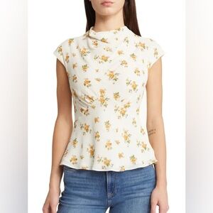 Reformation Bettie Floral Top